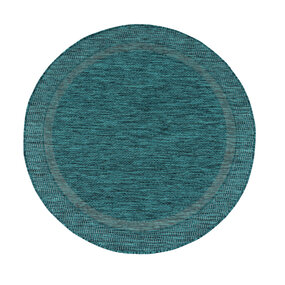 Binnen & Buitenkleed Romile - Kader / Lijstmotief - Turquoise
