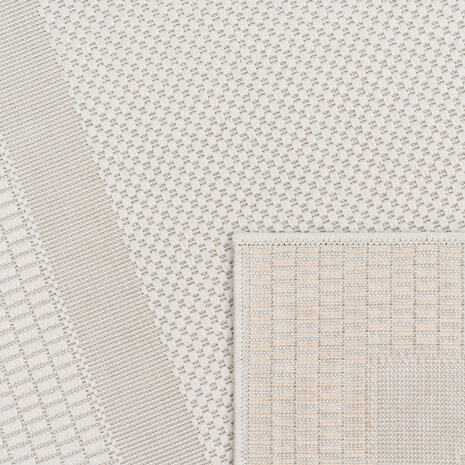 Binnen & Buitenkleed Romile - Kader / Lijstmotief - Wit