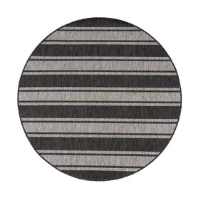 Binnen & Buitenkleed Romile - Gestreept - Grijs