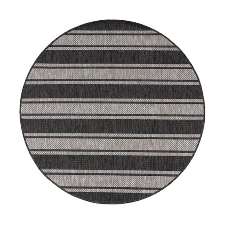 Binnen & Buitenkleed Romile - Gestreept - Grijs