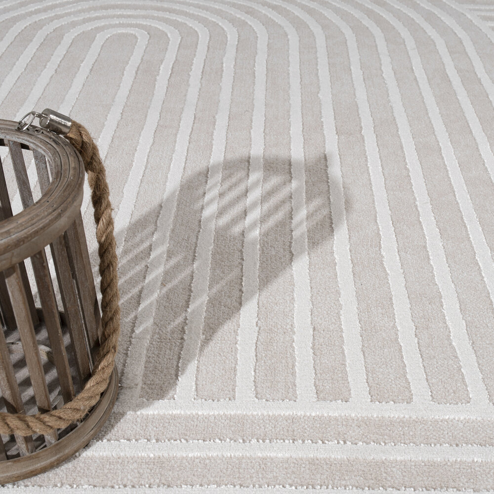 Modern vloerkleed - Sanilia Japandi Crème Modern vloerkleed - Sanilia Japandi Crème