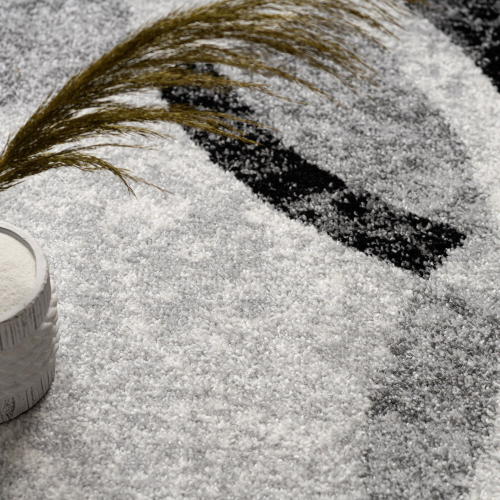 Laagpolig Modern Vloerkleed Sinovo - Grijs Laagpolig Modern Vloerkleed Sinovo - Grijs