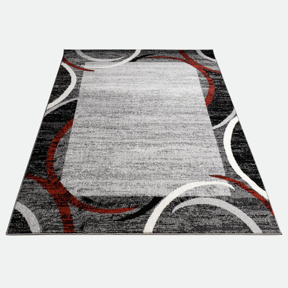 Laagpolig Modern Vloerkleed Sinovo - Kader - Rood Laagpolig Modern Vloerkleed Sinovo - Kader - Rood