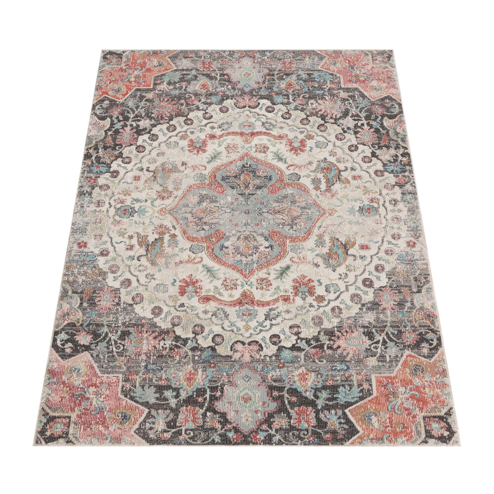 Vintage buitenkleed - Torana Grijs/Roze Vintage buitenkleed - Torana Grijs/Roze