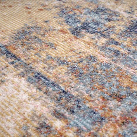 Abstract buitenkleed - Torana Oranje/Blauw