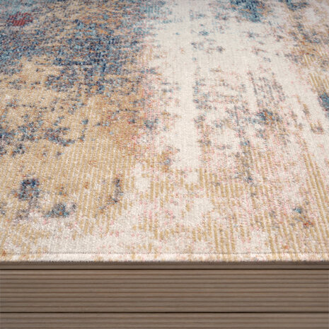Abstract buitenkleed - Torana Oranje/Blauw