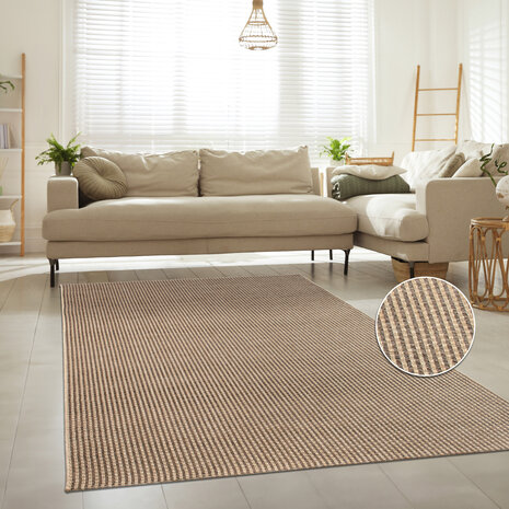Jute binnen- en buitenkleed - Warilia Beige/Bruin