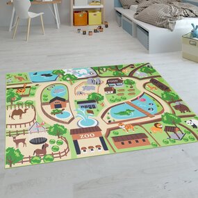 Speelkleed - Binola Dierentuin Groen/Beige