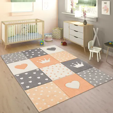 Kindervloerkleed - Cosena - Abrikoos