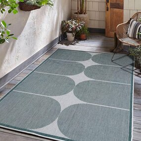 Omkeerbaar Binnen- En Buitenkleed - Terrazo Groen
