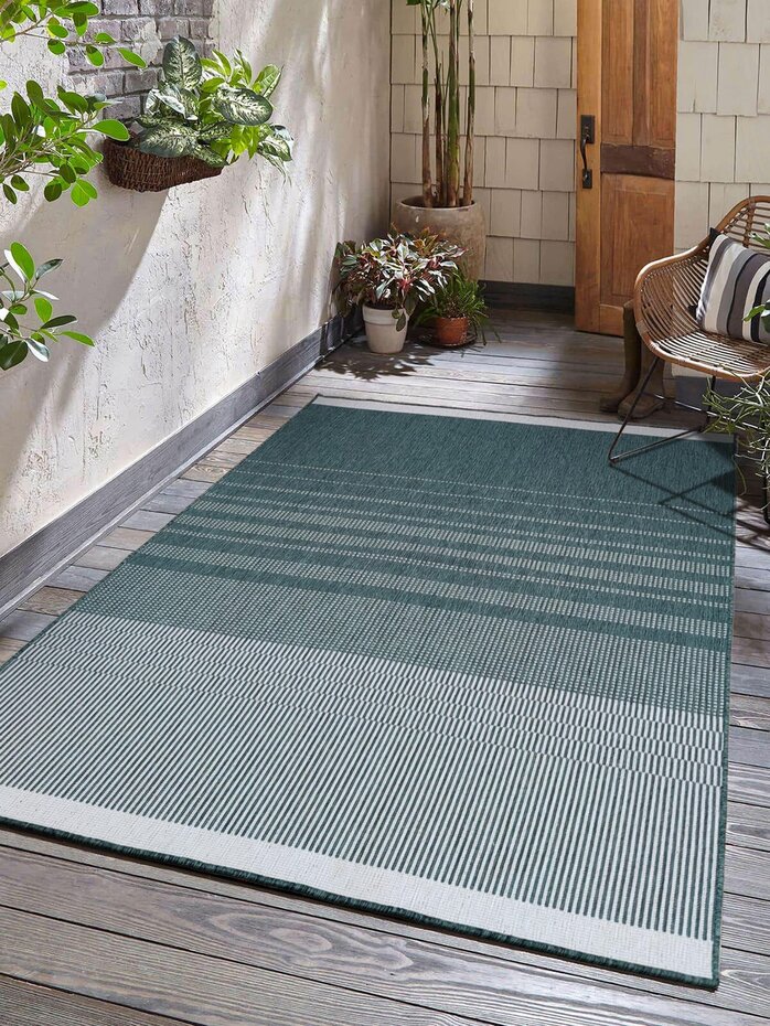 Omkeerbaar Binnen- En Buitenkleed - Terrazo Fade Groen