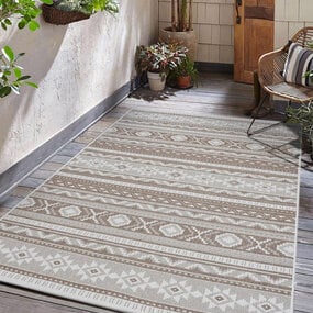 Omkeerbaar Binnen- En Buitenkleed - Terrazo Nomad Aztec Beige/Naturel