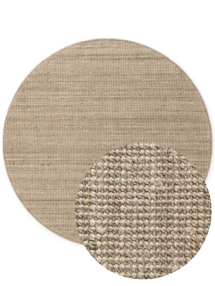 Jute vloerkleed rond -  Bouclé Jaipur Taupe