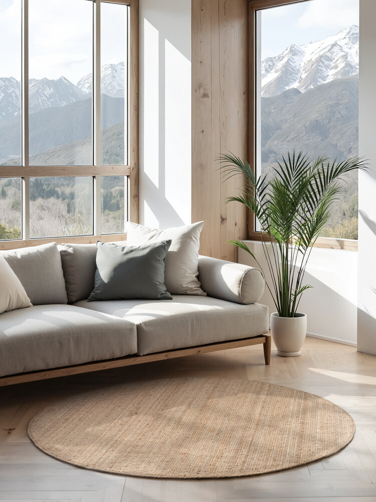 Jute vloerkleed rond - Bouclé Jaipur Naturel