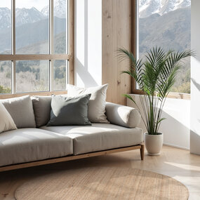 Rond Handgeweven Jute vloerkleed - Bouclé Jaipur Naturel / Goud