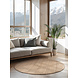Rond Handgeweven Jute vloerkleed - Bouclé Jaipur Naturel / Goud Rond Handgeweven Jute vloerkleed - Bouclé Jaipur Naturel / Goud