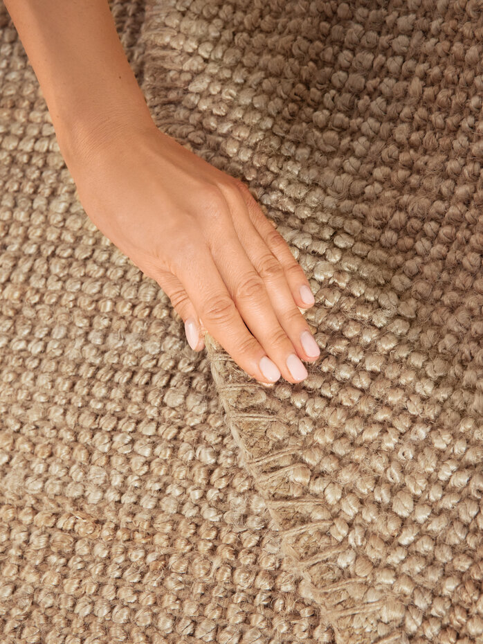 Jute vloerkleed rond - Bouclé Jaipur Naturel