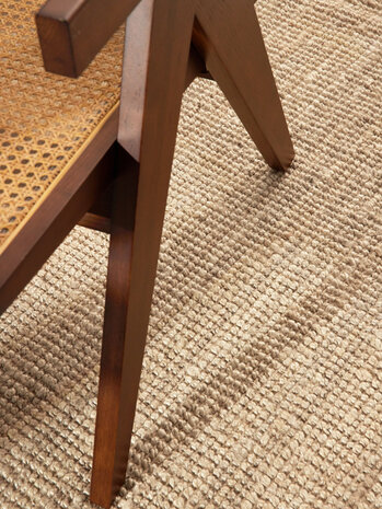 Rond Handgeweven Jute vloerkleed - Bouclé Jaipur Crème