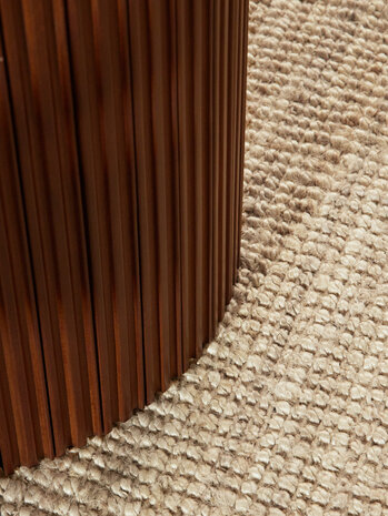 Rond Handgeweven Jute vloerkleed - Bouclé Jaipur Crème
