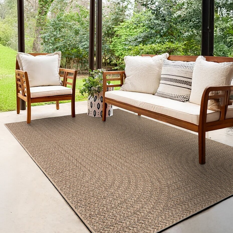 Jute binnen- en buitenkleed - Warilia Japandi Beige