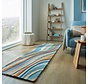 Wollen loper - Flow Abstract Blauw/Terra