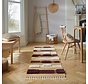 Loper Medina Blocks Jute Vloerkleed Naturel / Paars
