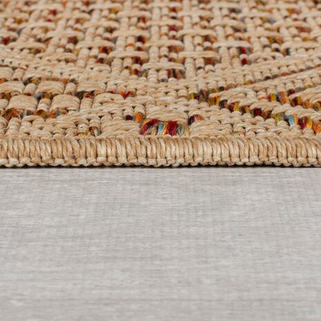 Binnen & Buitenkleed Nora Diamond - Naturel / Multi