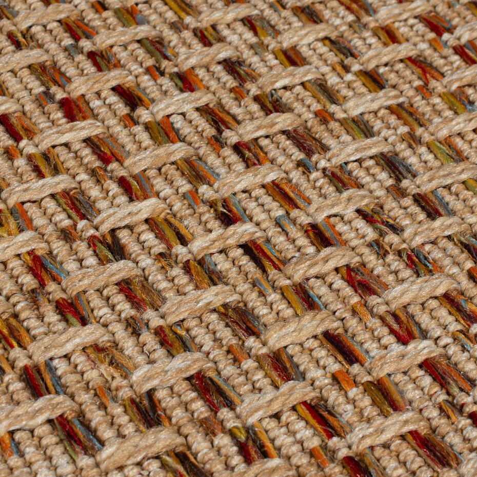 Binnen & Buitenkleed Nora Diamond - Naturel / Multi