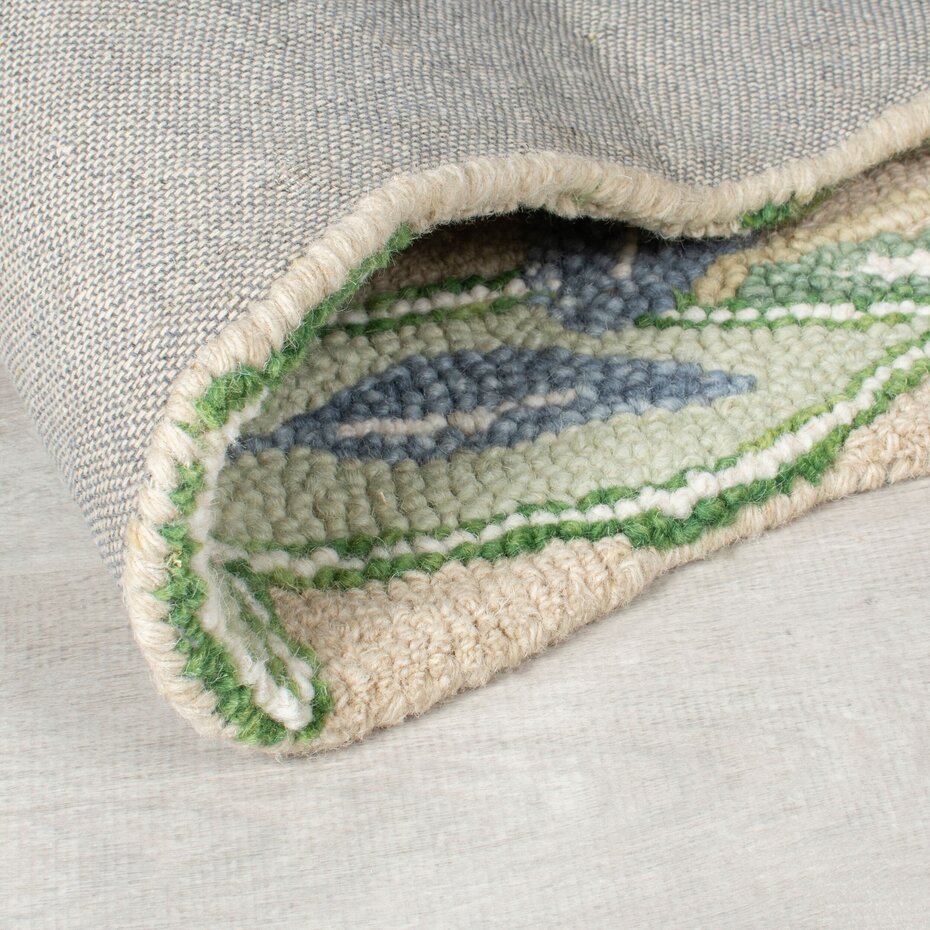 Organisch wollen vloerkleed - Bryony Floral Groen/Kleurrijk Organisch wollen vloerkleed - Bryony Floral Groen/Kleurrijk