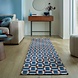 Loper Lennox Geometrisch Vloerkleed - Blauw Loper Lennox Geometrisch Vloerkleed - Blauw