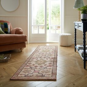 Loper Jute Vloerkleed Celine - Groen / Roze