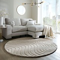 Rond wollen vloerkleed - Mesmerize Beige