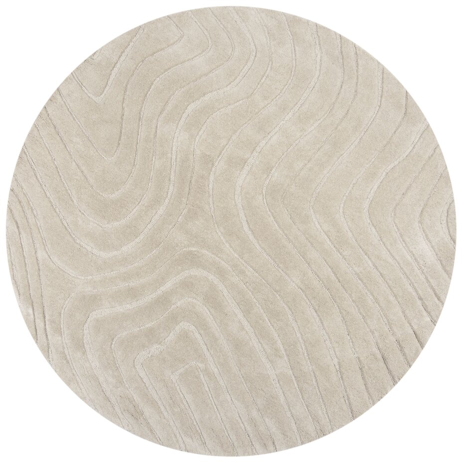 Rond wollen vloerkleed - Mesmerize Beige