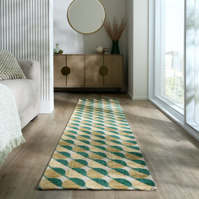 Geometrisch loper - Carlos Groen/Geel