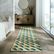 Loper Carlos Geometrisch Vloerkleed - Groen Loper Carlos Geometrisch Vloerkleed - Groen