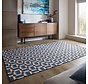 Geometrisch vloerkleed - Lennox Blauw/Rood