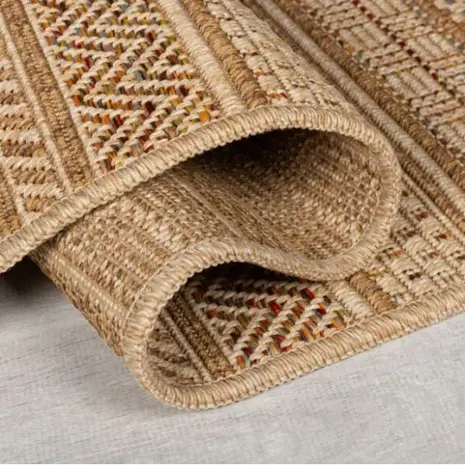 Binnen & Buitenkleed Farah Stripe - Naturel / Mutli