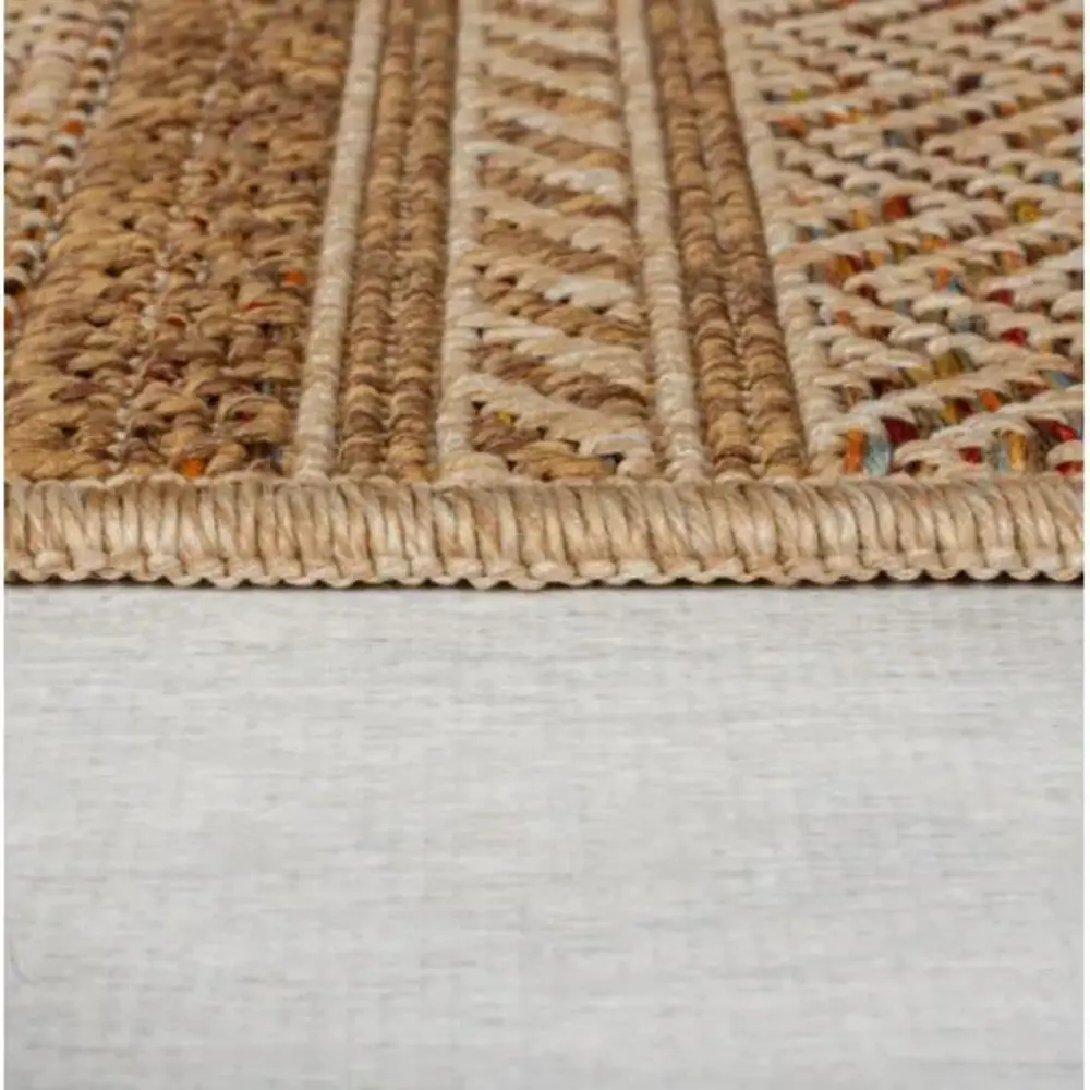 Binnen & Buitenkleed Farah Stripe - Naturel / Mutli Binnen & Buitenkleed Farah Stripe - Naturel / Mutli