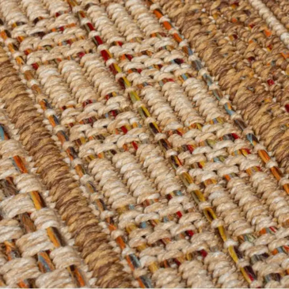 Binnen & Buitenkleed Farah Stripe - Naturel / Mutli Binnen & Buitenkleed Farah Stripe - Naturel / Mutli