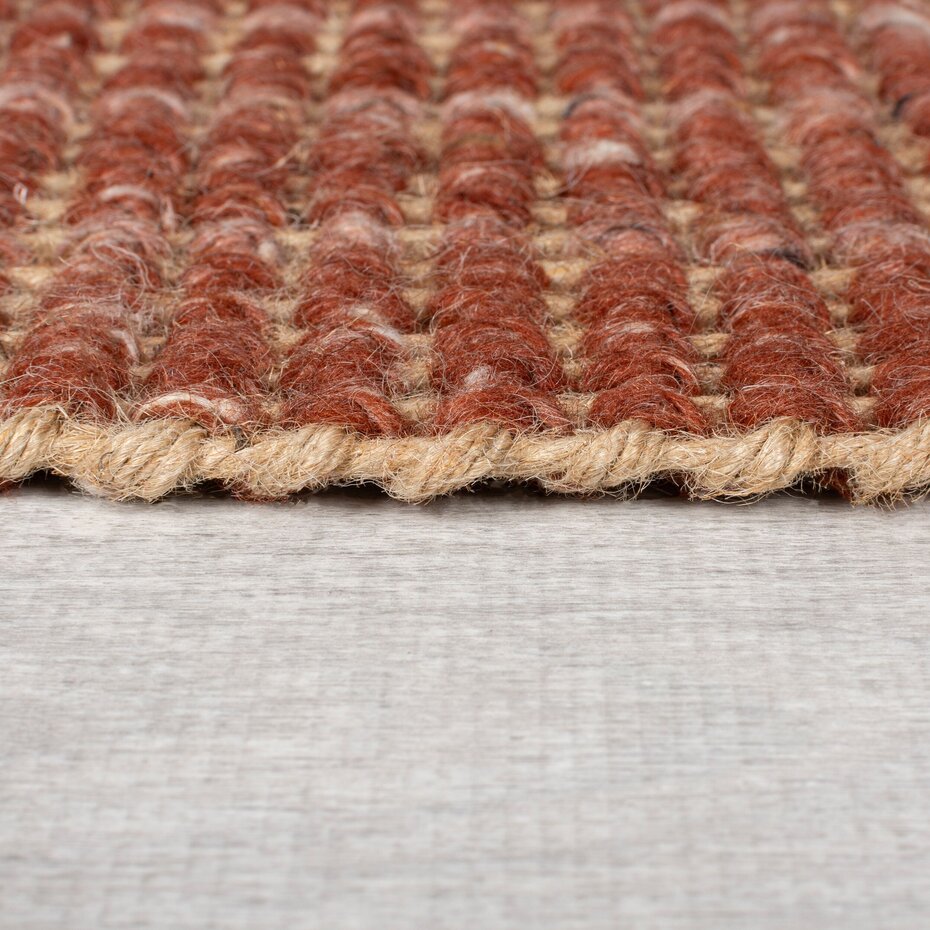 Jute vloerkleed - Ombre Rood
