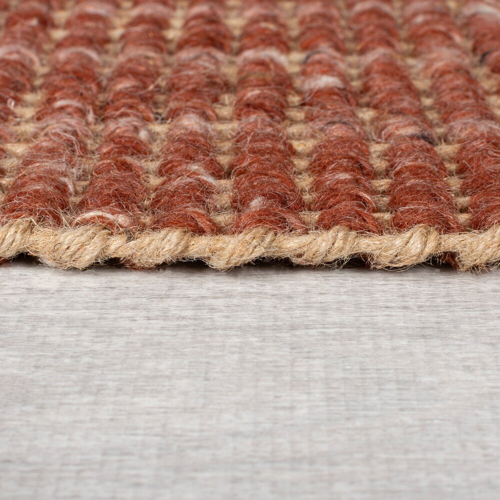 Jute vloerkleed - Ombre Rood Jute vloerkleed - Ombre Rood