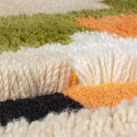 Hoogpolig Vloerkleed Zagora - Shaggy Wol - Multi