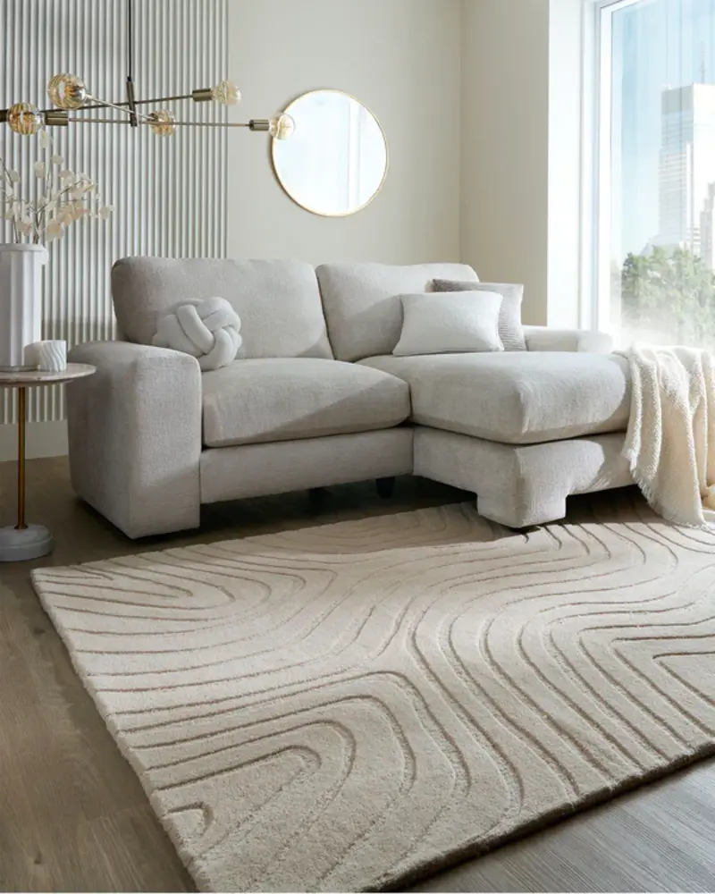 Wollen vloerkleed - Mesmerize Beige Wollen vloerkleed - Mesmerize Beige