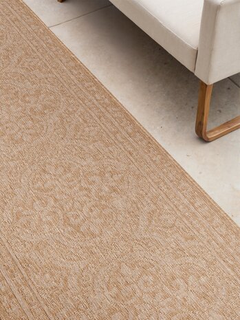Loper Omkeerbaar Binnen en Buitenkleed - Rosel - Jute Wit