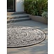 Rond Omkeerbaar Binnen en Buitenkleed - Kona Zwart / Wit Rond Omkeerbaar Binnen en Buitenkleed - Kona Zwart / Wit