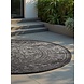 Rond Omkeerbaar Binnen en Buitenkleed - Kona Zwart / Wit Rond Omkeerbaar Binnen en Buitenkleed - Kona Zwart / Wit