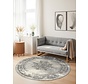 Rond vintage vloerkleed - Gloria Grijs/Crème