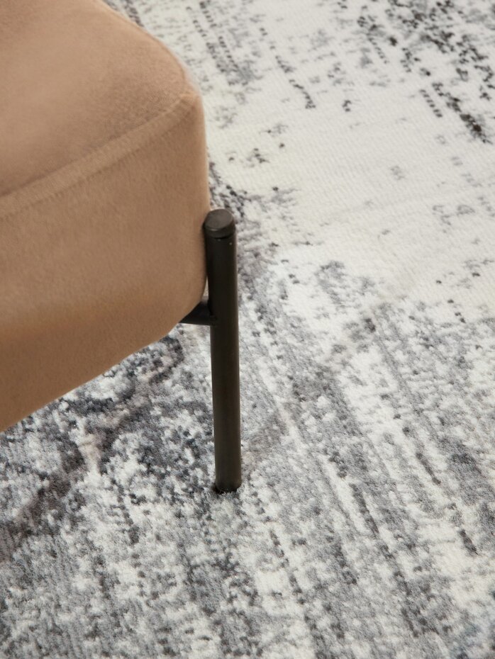 Rond vintage vloerkleed - Gloria Grijs/Crème Rond vintage vloerkleed - Gloria Grijs/Crème