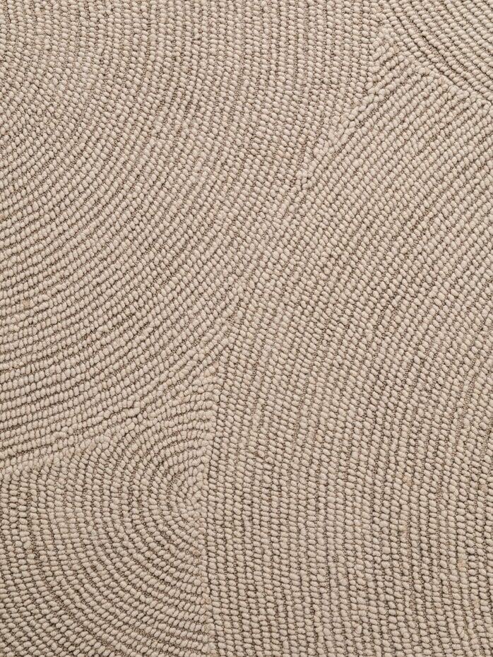 Wollen Japandi vloerkleed - Calmio Rond Beige