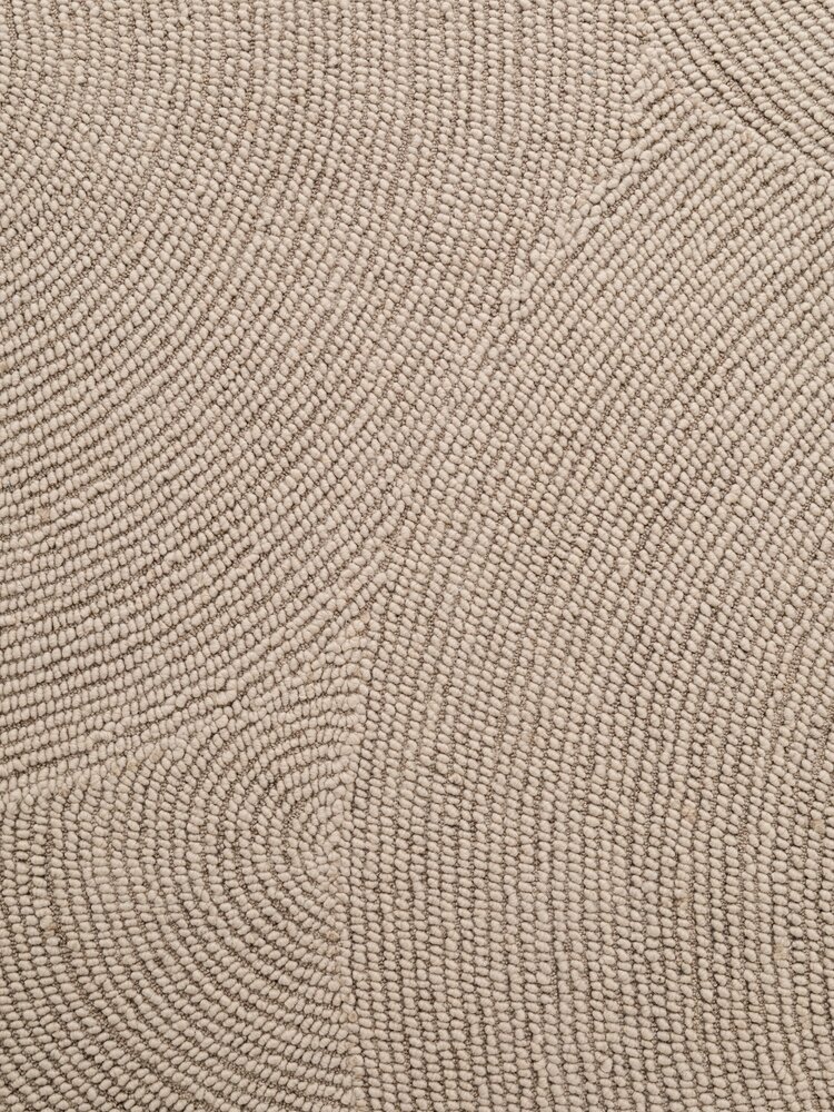 Wollen Japandi vloerkleed - Calmio Rond Beige